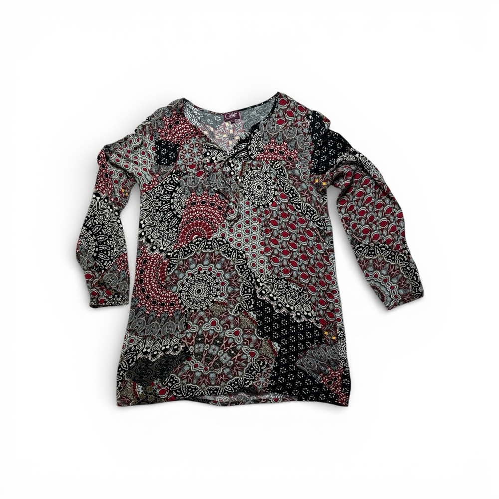 Coline L bohemian Elastic Cuff Long Sleeve Blouse Size Large Women’s